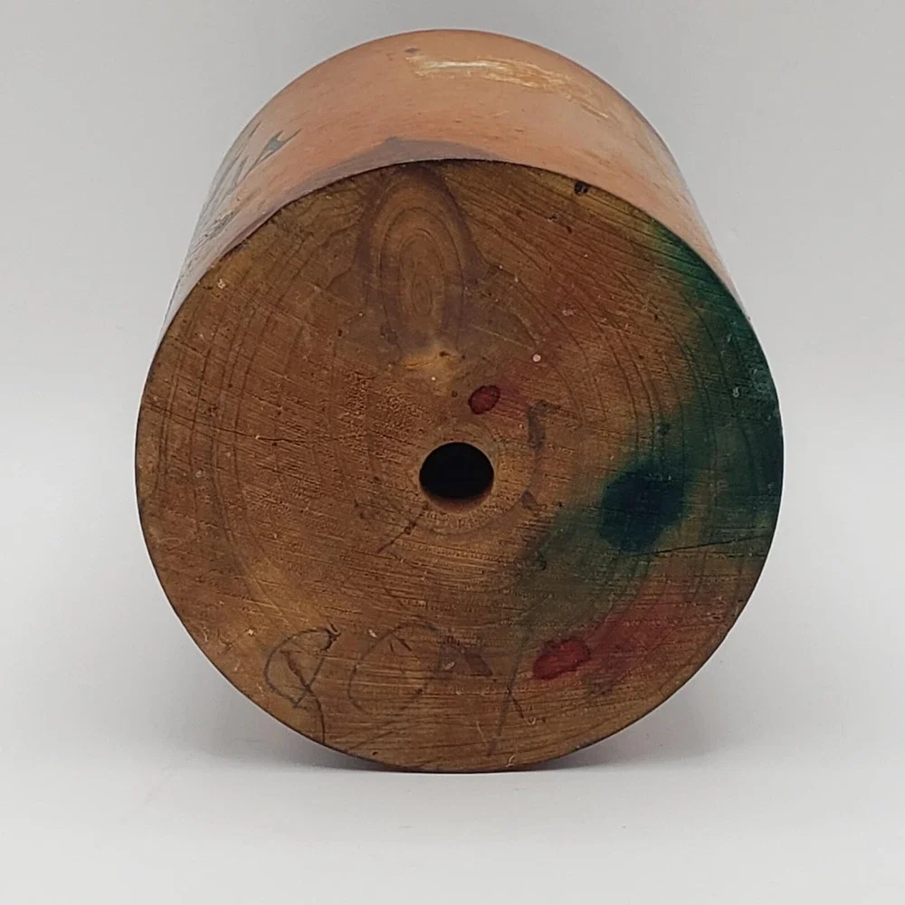 Wooden Pencil Holder Wood Cup Souvenir Great Smoky Mts Tennesse - MCM 60s/70s